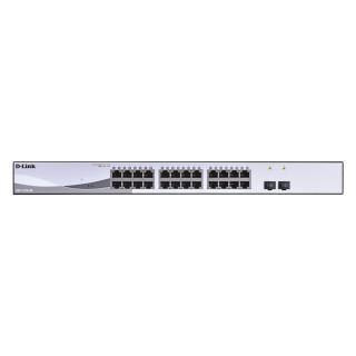 D-LINK DGS-1210-28, Gigabitowy inteligentny przełącznik z 24 portami 10/100/1000Base-T i 4 portami Gigabit MiniGBIC (SFP),