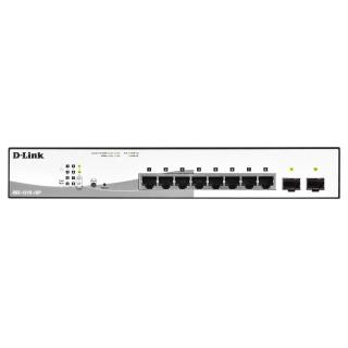 Switch przemysłowy D-Link DGS-1210-10P/E 8xGBit/2xSFP 19" zarządzalny PoE (65W)