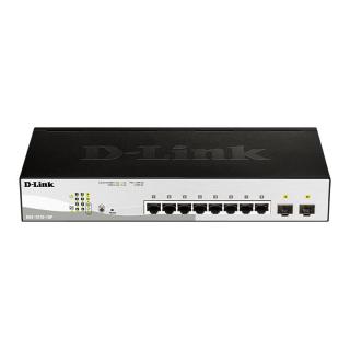 Switch przemysłowy D-Link DGS-1210-10P/E 8xGBit/2xSFP 19" zarządzalny PoE (65W)