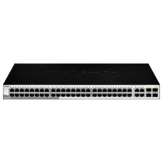 D-LINK DGS-1210-52, Gigabitowy inteligentny przełącznik z 48 portami 10/100/1000Base-T i 4 portami Gigabit MiniGBIC (SFP),