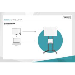 Stojak mobilny pojedynczy z półką DIGITUS 1xLCD max. 70" max. 50kg