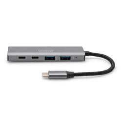 Hub USB Typ C DIGITUS 4-portowy 2x USB-A, 2x USB-C aluminium 10Gbps