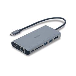 Replikator portów LINDY USB-C do 1xHDMI/1xDP/1xRJ45/2xUSB 3.0/1xUSB-C/1xSD/1xAudio