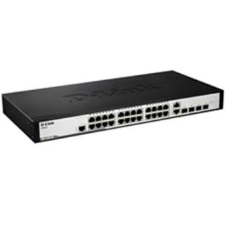 D-LINK DGS-1210-28, Gigabitowy inteligentny przełącznik z 24 portami 10/100/1000Base-T i 4 portami Gigabit MiniGBIC (SFP),