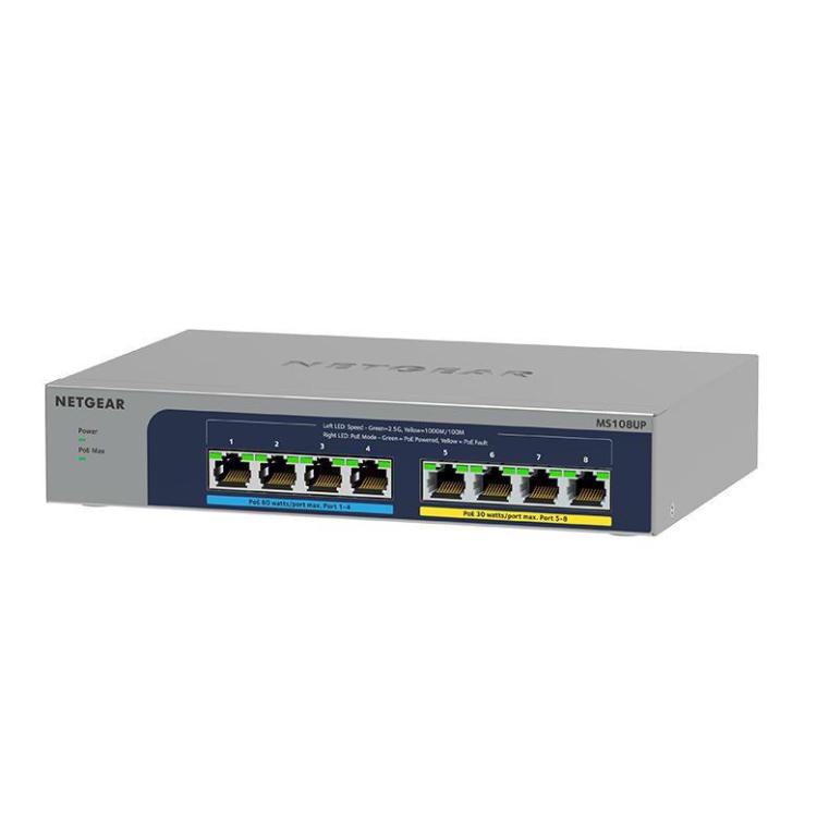 NETGEAR MS108UP - przełącznik - 8 porte - A