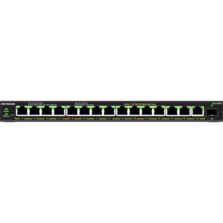 16-PORT POE+ GIGABIT SWITCH/PLUS SWITCH POE+ 231W 1XSFP