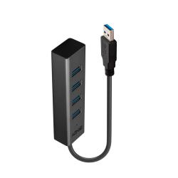 Hub USB 3.0 LINDY 4 Port czarny