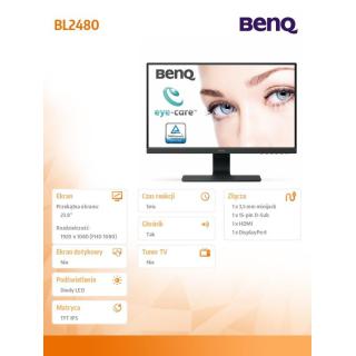 Monitor BL2480 23.8 cale LED 5ms/1000:1/IPS/HDMI