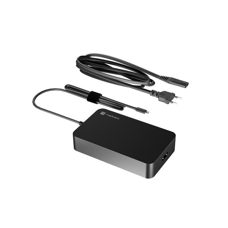 Zasilacz sieciowy uniwersalny Natec Grayling USB-C 90W do laptopów, tabletów, telefonów