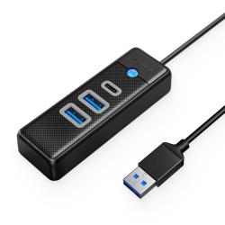 Hub USB-A Orico PWC2U-U3-015-BK-EP 2x USB 3.1 + USB-C,...