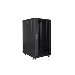 Szafa rack Lanberg FF01-6822-12B (22U 19'' 1160 mm / 600mm / 800 mm stojąca Szklane 800 kg kolor czarny)