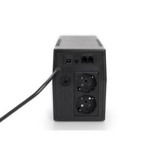 UPS Line-Ineractive LED, 600VA/360W1x12V/7Ah, AVR, 2xSCHUKO, USB, RJ11