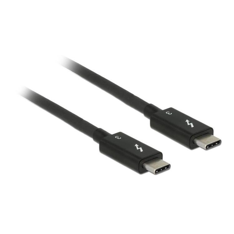 DELOCK KABEL THUNDERBOLT 3 M/M 0.5M CZARNY 84844