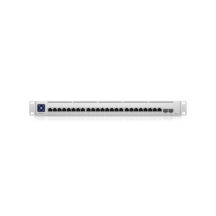 Ubiquiti Switch UniFi 24xRJ45 10G/2xSFP28 25G zarządzany 19" do montażu w szafie rack, ekran dotykowy 1,3"