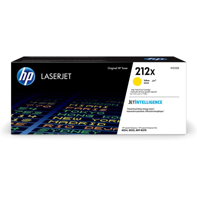 HP 212X Oryginalny wkład z żółtym tonerem LaserJet o wysokiej wydajności