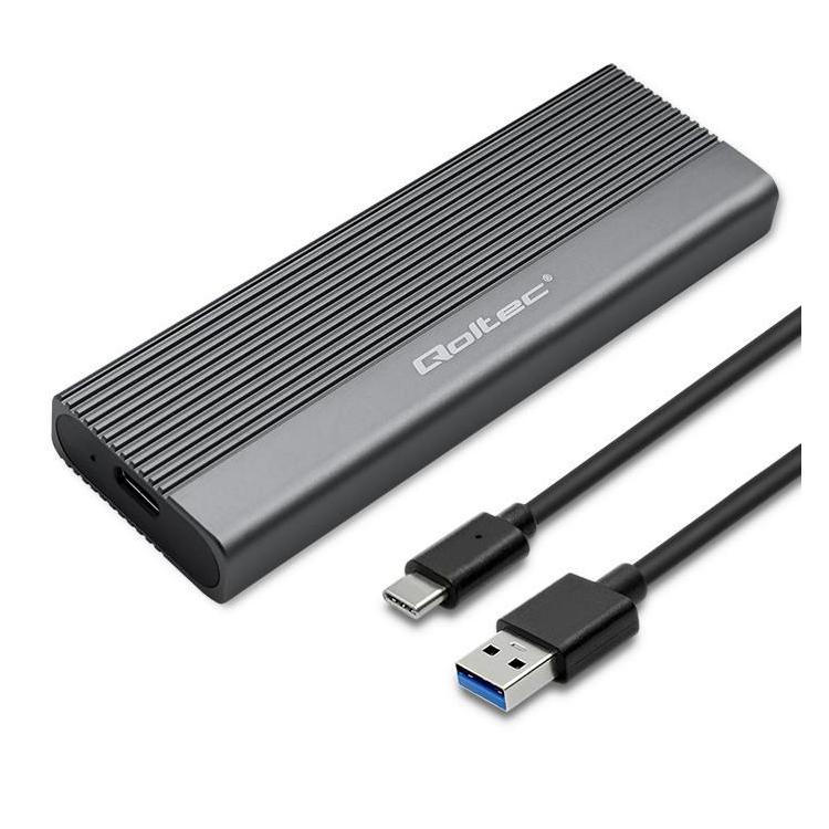 Obudowa | kieszeń na dysk SSD M.2 | SATA | NGFF | USB-C | Super speed 6Gb/s | 2TB | Szara