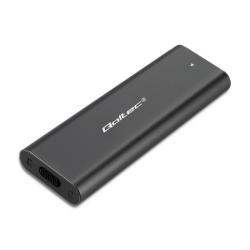 Obudowa/kieszeń Qoltec do dysków M.2 SATA SSD | NGFF | USB typ C