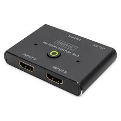 Przełącznik/Switch HDMI 2-portowy 8K 60Hz HDR