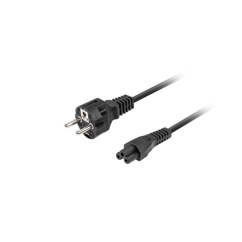 Kabel zasilający Lanberg CEE 7/7- IEC 320 C5 1.8M VDE notebook (miki) 1,8m VDE prosty czarny