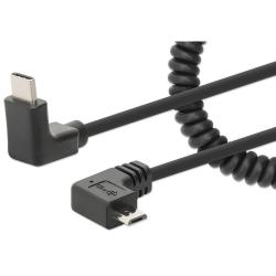 Kabel zasilający Manhattan USB-C/Micro-USB 3A do...