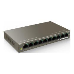 Switch niezarządzalny IP-COM By Tenda F1110P-8-102W 8x10/100 Mb/s 2x1GbE PoE+ 102W