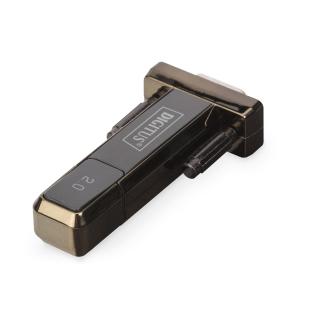 Adapter DIGITUS DA-70156 (USB M - RS-232 M kolor czarny)