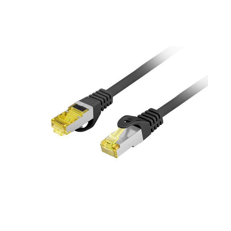 Patchcord Lanberg FTP kat.6A 0,5m LSZH CU fluke passed czarny