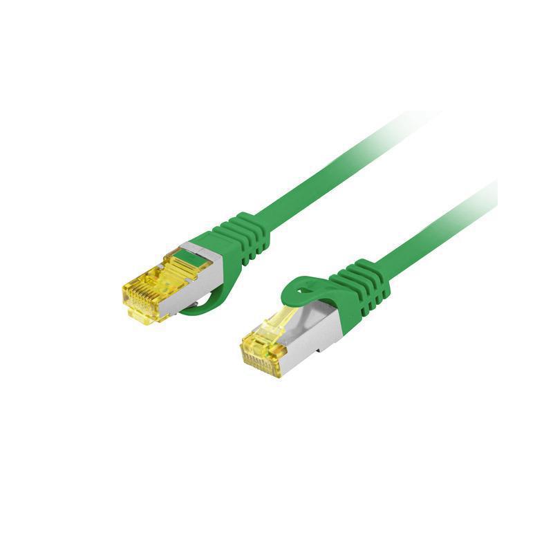 Patchcord Lanberg FTP kat.6A 0,25m LSZH CU fluke passed zielony