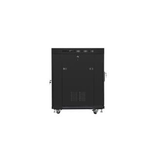 LANBERG SZAFA STOJĄCA RACK 19" 15U 800X1000 DRZWI SZKLANE LCD CZARNA FF01-8015-12BL (FLAT PACK)