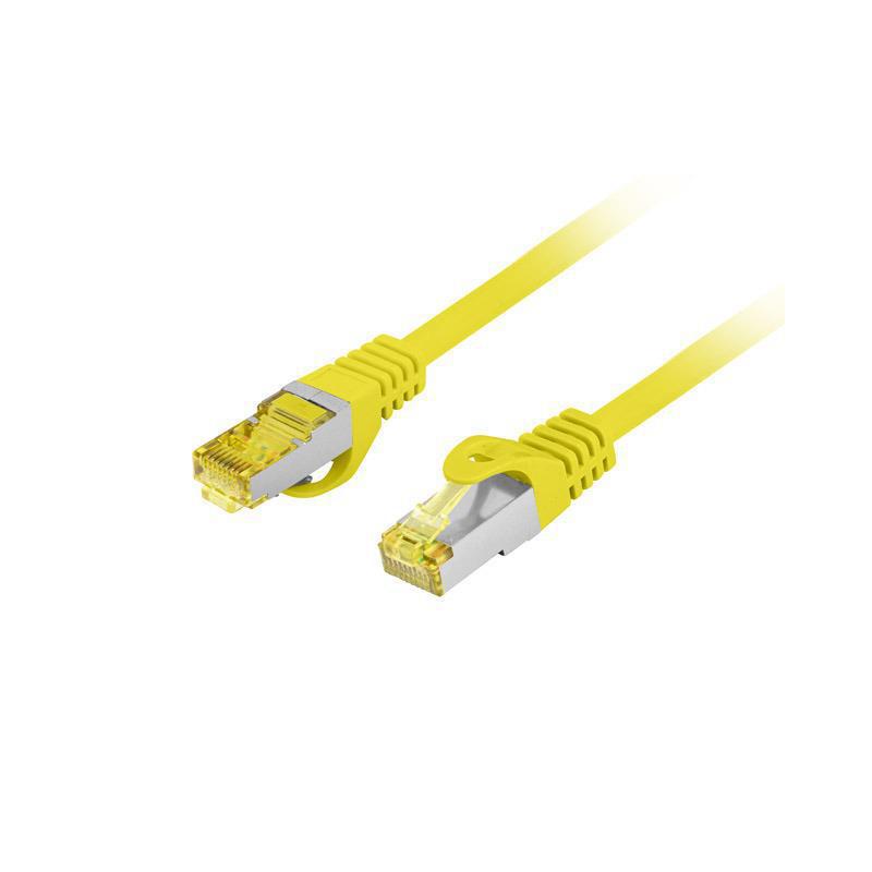 Patchcord Lanberg FTP kat.6A 0.50m LSZH CU fluke passed żółty