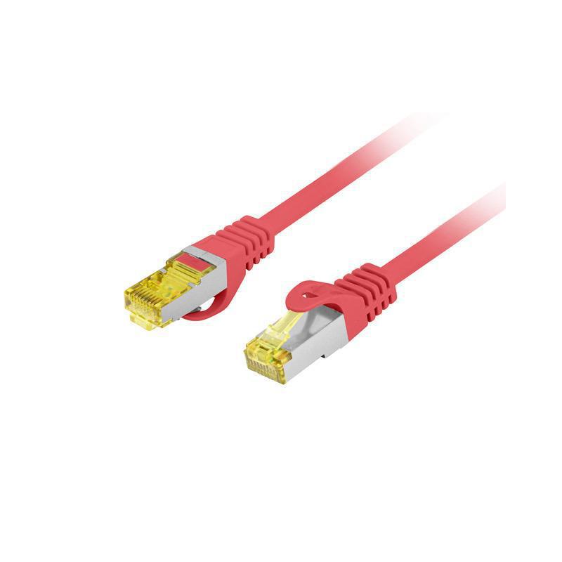 Patchcord Lanberg FTP kat.6A 1.5m LSZH CU fluke passed czerwony