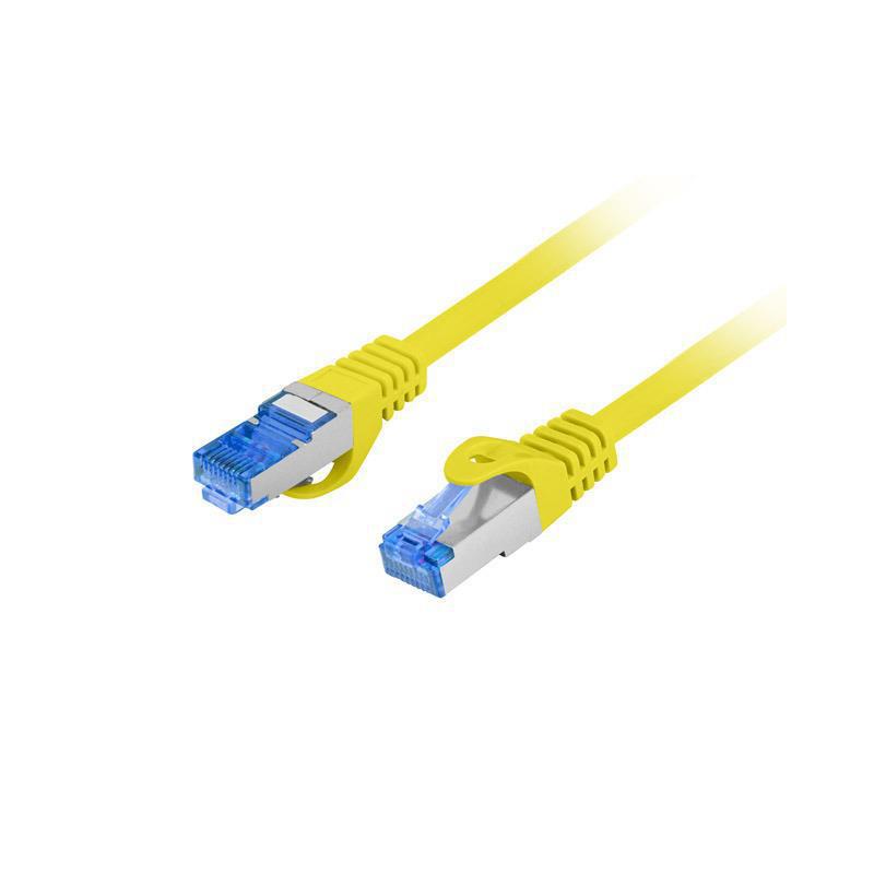 Patchcord Lanberg S/FTP kat.6A 0,25m LSZH CCA fluke passed żółty