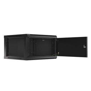 LANBERG SZAFA WISZĄCA RACK 19" 6U 600X600 DRZWI METALOWE CZARNA (FLAT PACK) WF01-6606-00B