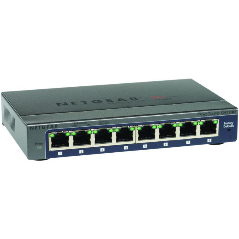 Switch zarządzalny Netgear GS108E v3 8x 10/100/1000 ProSafe Plus