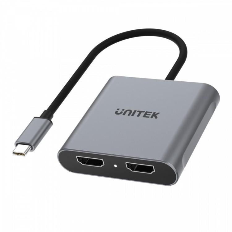 Adapter USB-C - 2x HDMI 2.0 4K MST M/F