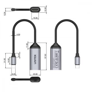 Adapter USB-C - HDMI 2.0 4K 60Hz M/F V1420A