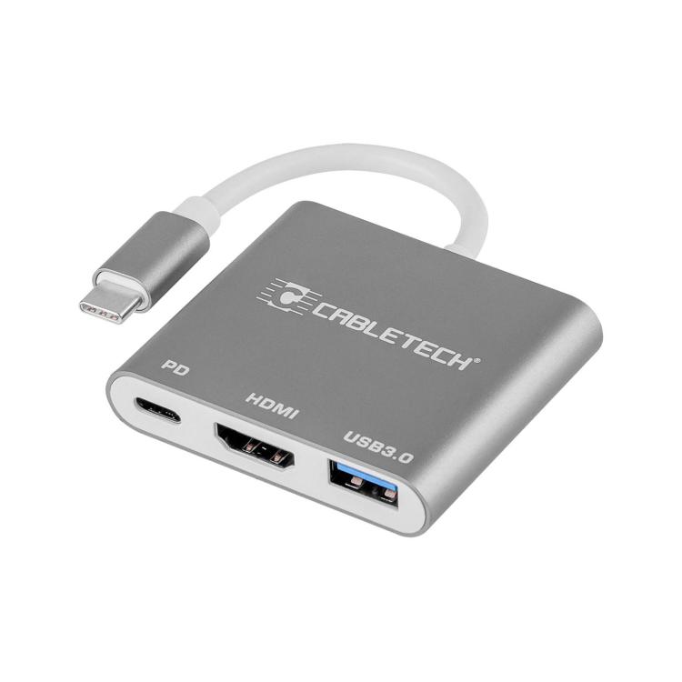 Złącze adapter Cabletech wtyk Typu C - gniazda USB 3.0 HDMI 2.0 Typu C