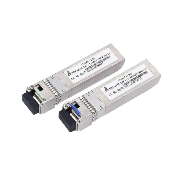 Extralink SFP+ 10G | Moduł SFP+ WDM | 10Gbps 1270/1330nm, single mode, 20km, LC, DOM, para, dedykowany dla HP/ARUBA