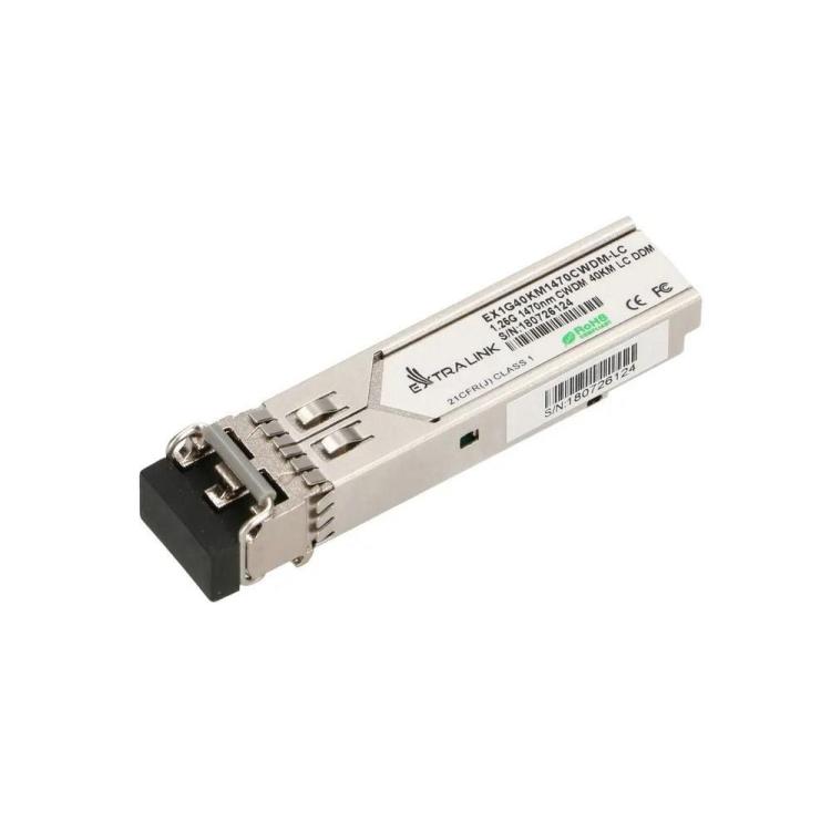 Extralink SFP 1.25G | Moduł SFP CWDM | 1,25Gbps, 1470nm, single mode, 40km, LC, DOM