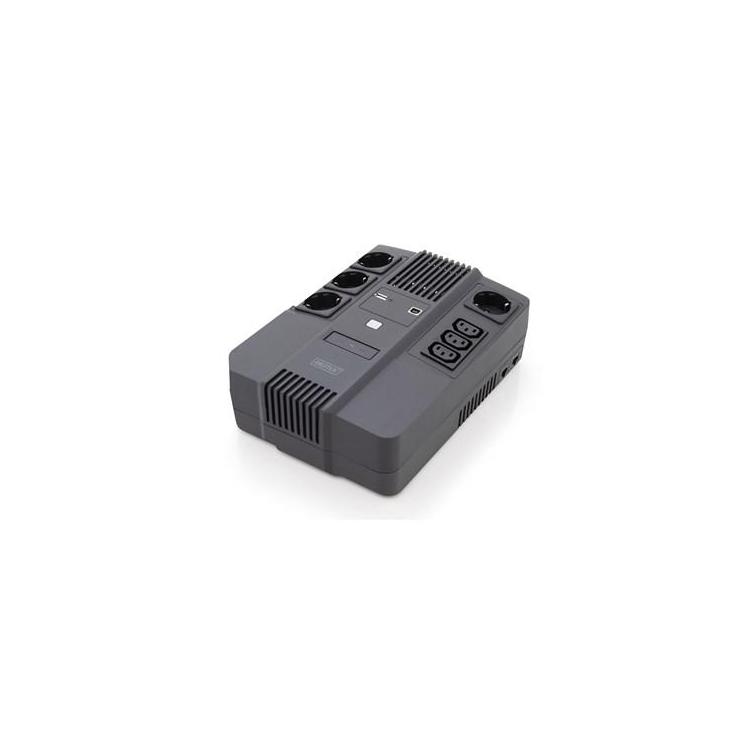 UPS UPS Line-Interactive 600VA/360WAVR 4xSCHUKO 3xIEC C13 1xUSB A 1x USB B RJ45