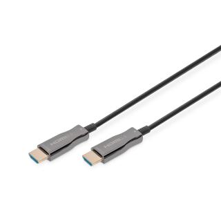 DIGITUS KABEL POŁĄCZENIOWY HYBRYDOWY AOC HDMI 2.0 PREMIUM HIGH SPEED 4K60HZ UHD HDMI A/HDMI A M/M CZARNY 15M AK-330125-150-S