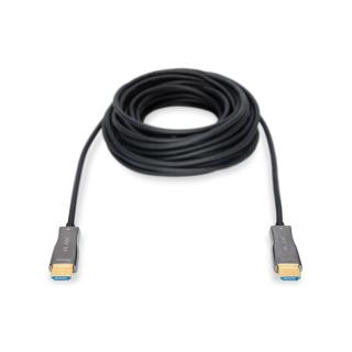 DIGITUS KABEL POŁĄCZENIOWY HYBRYDOWY AOC HDMI 2.0 PREMIUM HIGH SPEED 4K60HZ UHD HDMI A/HDMI A M/M CZARNY 15M AK-330125-150-S