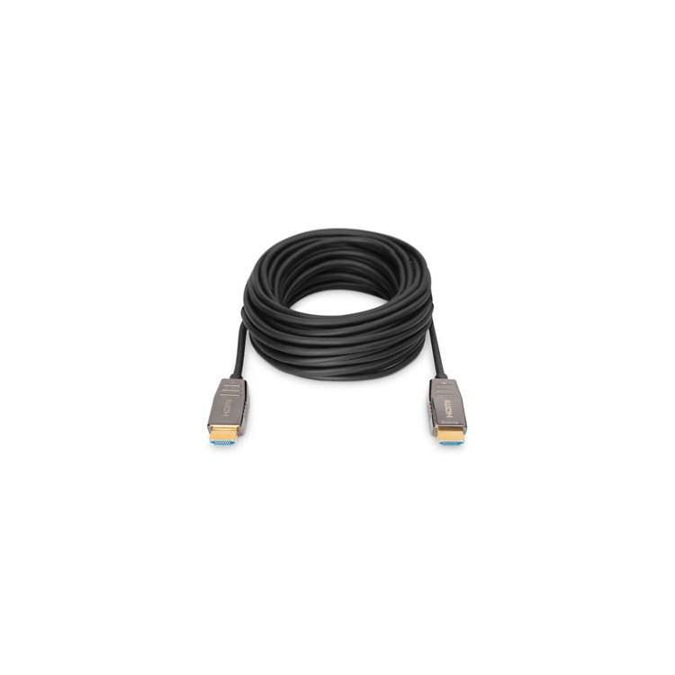 Kabel połączeniowy hybrydowy HDMI 2.1 Ultra High Speed 8K60Hz UHD HDMI A/HDMI A M/M czarny 20m