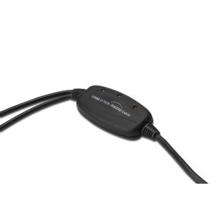 Konwerter/Adapter USB 2.0 do 2x RS232 (DB9)z kablem USB A M/Ż dł. 80cm