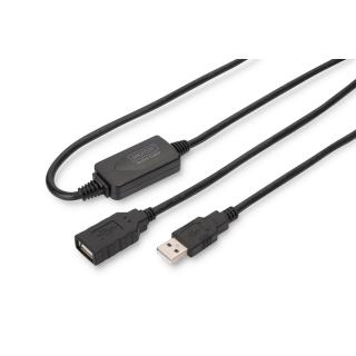 Kabel przedłużający USB 2.0 HighSpeed 15mTyp USB A/USB A...