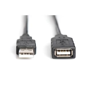 Kabel przedłużający USB 2.0 HighSpeed 15mTyp USB A/USB A M/Ż aktywny, czarny 15m