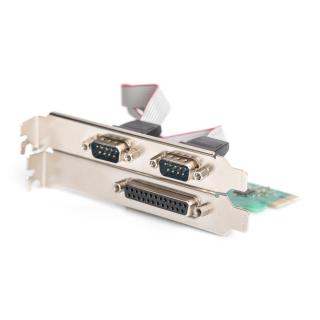 Kontroler LPT/RS232 PCI Express 1xDB25 2xDB9Low Profile, Chipset: ASIX99100