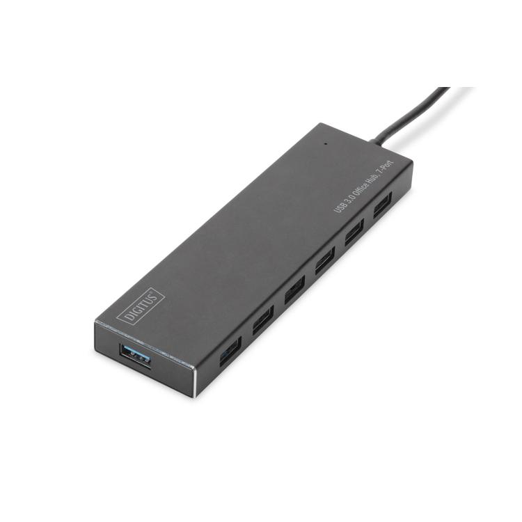 DIGITUS HUB USB 3.0/KONCENTRATOR 7XUSB 3.0 SUPERSPEED, AKTYWNY, ALUMINIUM DA-70241-1