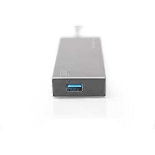 DIGITUS HUB USB 3.0/KONCENTRATOR 7XUSB 3.0 SUPERSPEED, AKTYWNY, ALUMINIUM DA-70241-1