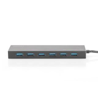 DIGITUS HUB USB 3.0/KONCENTRATOR 7XUSB 3.0 SUPERSPEED, AKTYWNY, ALUMINIUM DA-70241-1